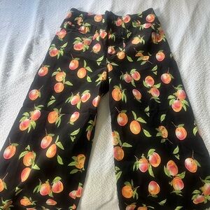 Peach Print Anthropologie Maeve Pants